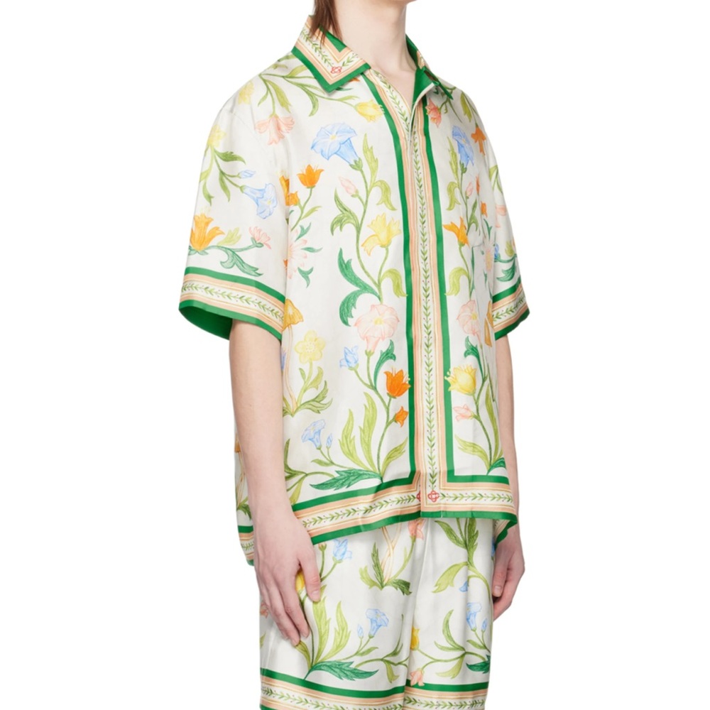 casablanca tennis club off-white l’arche cuban collar shirt - Picture 9 of 11